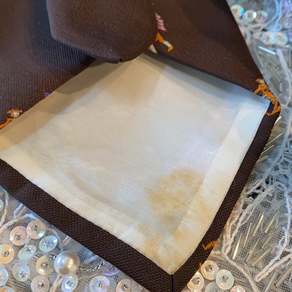 Vintage wide tie from Sears with colonial theme. - Picture 3 of 5